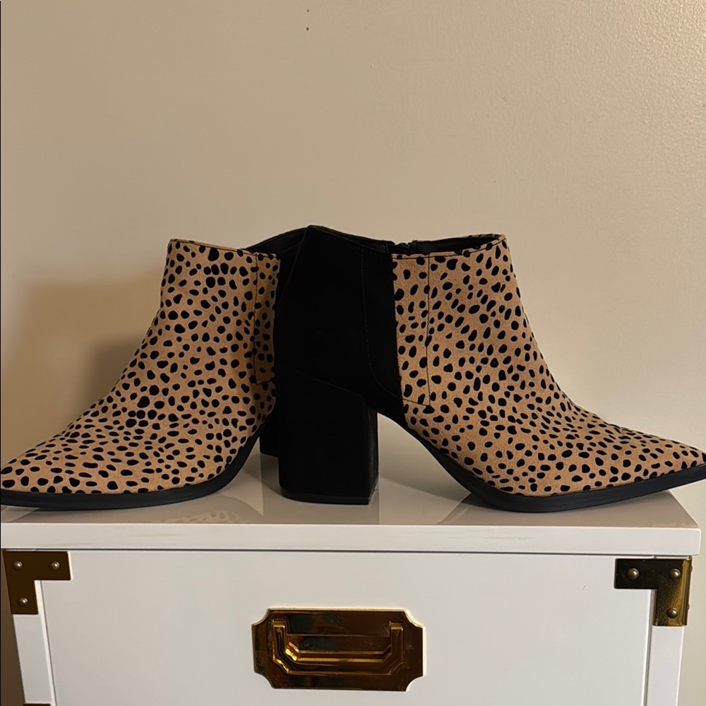 Leopard Print Ankle Boots